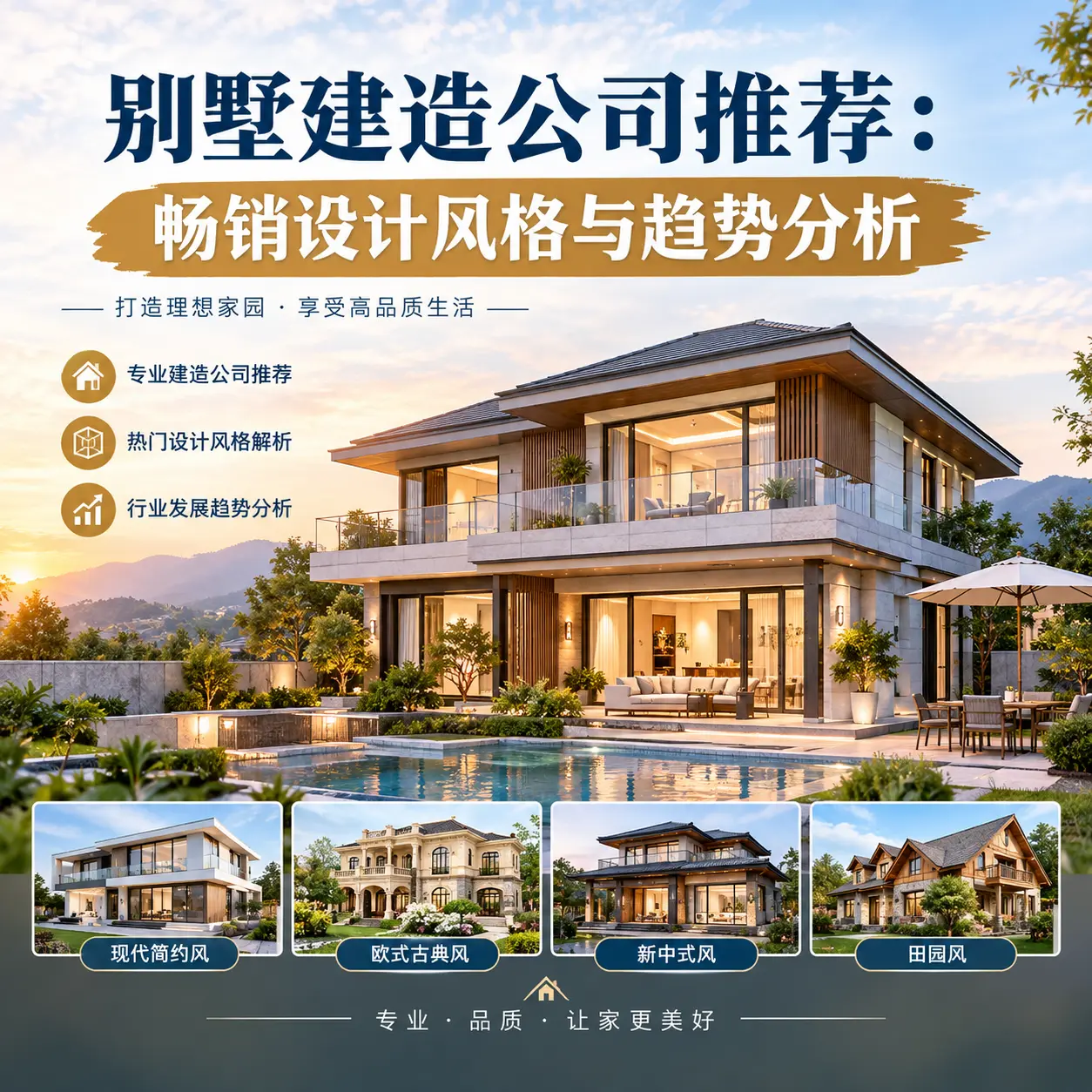 别墅建造公司推荐： 花溪 畅销设计风格与趋势分析
