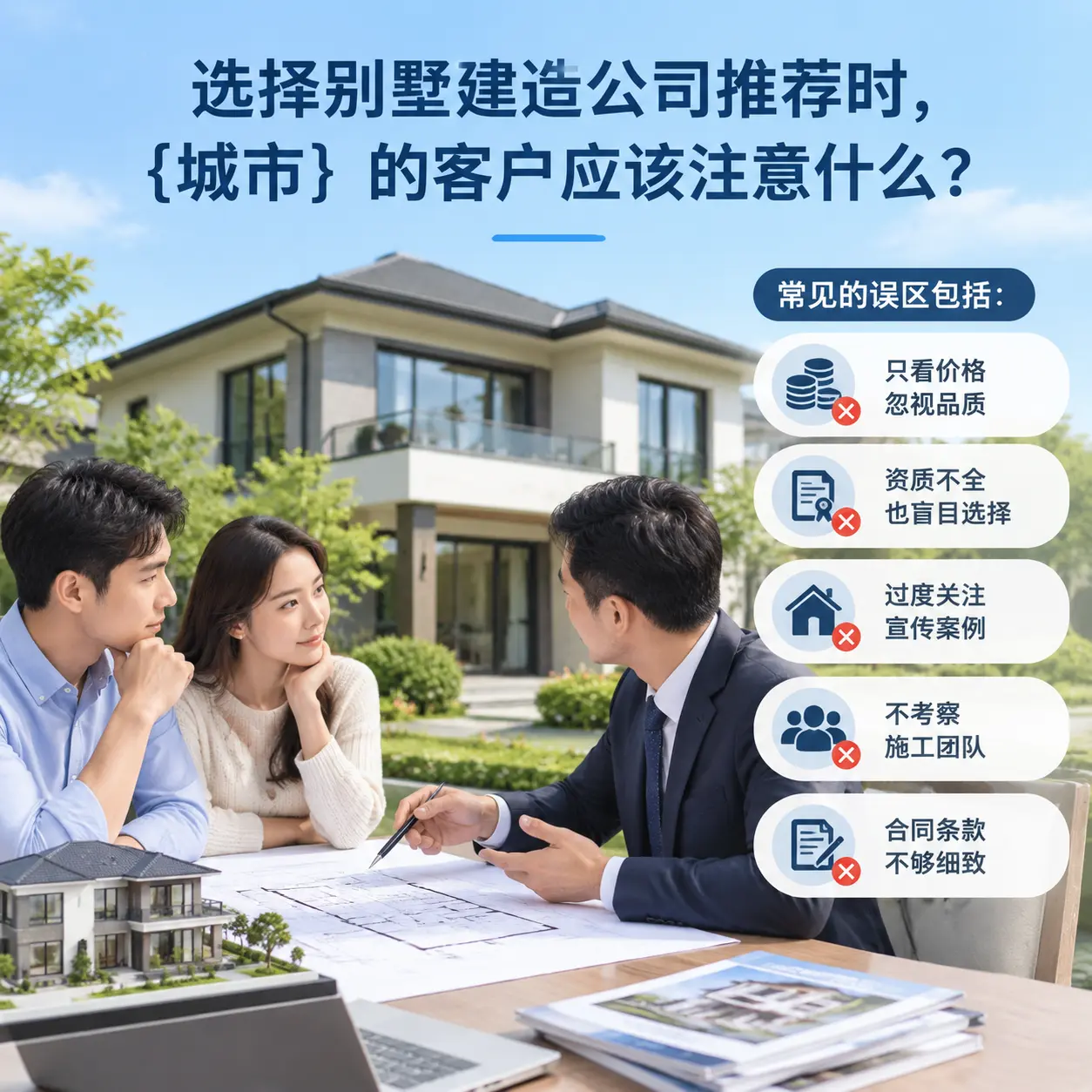 选择别墅建造公司推荐时,花溪 的客户应该注意什么?